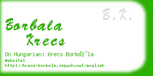 borbala krecs business card